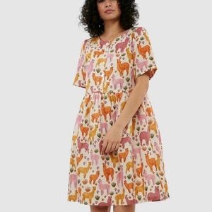 Beautiful Llama print Princess Highway Dress